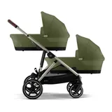 Cybex Gold Zwillings- und Kinderwagen Geschwisterwagen Gazelle S gruen – Bild 3