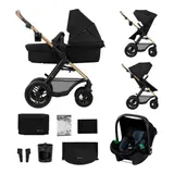 Kinderkraft Kombikinderwagen MOOV 2 Air Trio-Set inkl. Babyschale MINK PRO schwarz – Bild 3