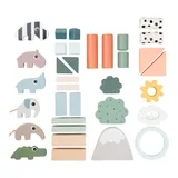 Done By Deer Holzbausteine Set 34 Stück Deer Friends – Bild 1