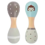 Bieco Baby Holzrassel Igel Hantelrassel 2er Set – Bild 3