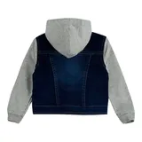 Levi`S Kids Jeansjacke mit Sweatärmel und Kapuze – Bild 1