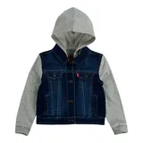 Levi`S Kids Jeansjacke mit Sweatärmel und Kapuze – Bild 3