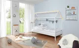 Ticaa Kinderbett Hausbett "Lina" 90x200 cm Kiefer weiß – Bild 3