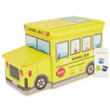 Bieco Aufbewahrungsbox mit Deckel Kinder Schulbus – Bild 3
