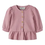 Name It Sweatjacke mit Schößchen Blumenknöpfe – Bild 3