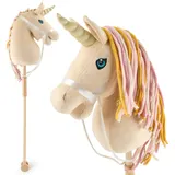 Bieco Steckenpferd Einhorn Aurora aus Holz – Bild 3