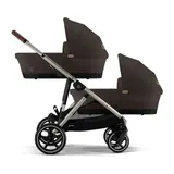 Cybex Gold Zwillings- und Kinderwagen Geschwisterwagen Gazelle S braun – Bild 3