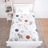 Baby Best Renforcé Wende-Bettwäsche Weltall 40x60 / 100x135 cm – Bild 5