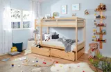 Ticaa Etagenbett Finn Natur mit 2er Schubkästen – Bild 1