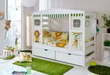 Ticaa Hausbett mit Bettkasten "Safari" Kiefer Weiß – Bild 5