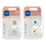 Mam 4er-Pack Schnuller Supreme Day+Night Silikon, 0-6 M – Bild 1