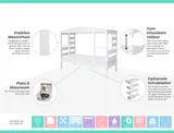 Ticaa Hausbett mit Bettkasten "Amelie" Kiefer Weiß – Bild 1