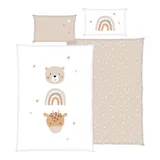 Baby Best Renforcé Wende-Bettwäsche Little friends 40x60 / 100x135 cm – Bild 1