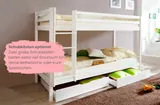 Ticaa Etagenbett Stockbett Rene Kiefer massiv Weiß – Bild 1