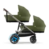 Cybex Gold Zwillings- und Kinderwagen Geschwisterwagen eGazelle S gruen – Bild 3