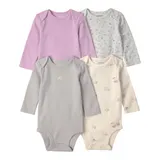 Carter's 4er-Pack Bodys langarm Blumen Schwäne Ajour – Bild 3