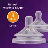Philips Avent 2er-Pack Natural Response Sauger, Silikon, Stufe 3, ab 1M – Bild 5