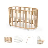Stokke® Sleepi™ Bundle Sleepi inkl. Matratze und Spannbetttuch, Himmelstange und Himmell – Bild 3