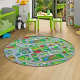 Snapstyle Kinder Spiel Teppich Abenteuerland Bunt Rund – Bild 1