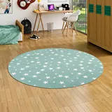 Snapstyle Kinder Spiel Teppich Sterne Rund – Bild 1