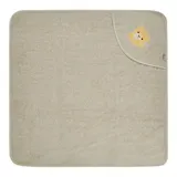 Sterntaler Kapuzenbadetuch 80x80 cm grau – Bild 1