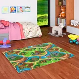 Snapstyle Kinder Spiel Straßen Teppich Dino Welt – Bild 1