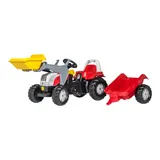 Rolly Toys® Trettraktor rollyKid Steyr 6165 CVT mit Frontlader und Anhänger – Bild 3