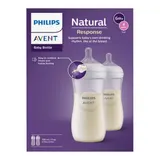 Philips Avent 2er-Pack Babyflasche Natural Response, 330ml, ab 3M – Bild 1