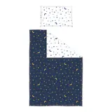 Bornino Home Bundle Betten-Set 2-teilig inkl. Bettwäsche Mond und Sterne 100x135 cm – Bild 4