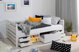 Ticaa Sofabett Naomi inkl. Funktionsschubkästen, 100x200, Weiß – Bild 1