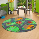 Snapstyle Kinder Spiel Teppich Bauernhof Rund – Bild 1