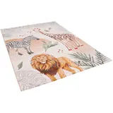 Pergamon Kinder Teppich Maui Kids Giraffe Zebra Löwe – Bild 5