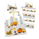 Baby Best Flanell-Bettwäsche Baustelle 40x60 / 100x135 cm – Bild 3