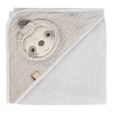 Fehn Kapuzenbadetuch 80x80 cm grau – Bild 3