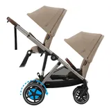 Cybex Gold Zwillings- und Kinderwagen Geschwisterwagen eGazelle S beige – Bild 1