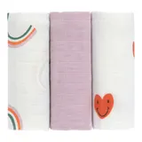 Lässig 3er-Pack Mullwindeln 60x60 cm Happy Rascals – Bild 2