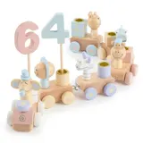 Bieco Geburtstagszug Holz Scandi-Chic Candy 0-99 Jahre – Bild 3