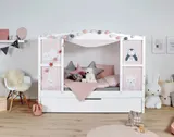 Ticaa Hausbett mit Bettkasten "Amelie" Kiefer Weiß – Bild 5