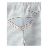 Carter's 3-tlg. Set Body kurzarm, Body langarm und Jogginghose Wale Ringel – Bild 1