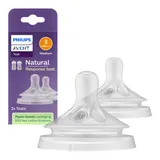 Philips Avent 2er-Pack Natural Response Sauger, Silikon, Stufe 3, ab 1M – Bild 1