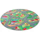 Snapstyle Kinder Spiel Teppich Little Village Rund – Bild 4