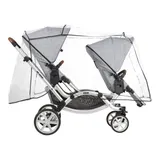 Abc Design Regenschutz für Kinderwagen Geschwisterwagen Zoom transparent – Bild 2