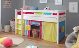 Ticaa Hochbett Kiefer Weiß Vorhang "Bunt" – Bild 1