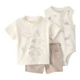 Carter's 3-tlg. Set Body ohne Arm, T-Shirt und Shorts Safari – Bild 3
