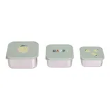 Lässig 3-tlg. Snackboxset aus Edelstahl – Bild 1