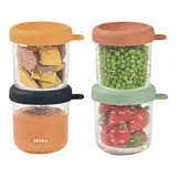Beaba 4er-Pack Portionsbehälter aus Glas – Bild 3