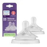 Philips Avent 2er-Pack Natural Response Sauger, Silikon, Stufe 6, ab 6M – Bild 1