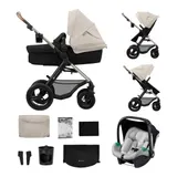 Kinderkraft Kombikinderwagen MOOV 2 Air Trio-Set inkl. Babyschale MINK PRO grau – Bild 3