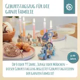 Bieco Geburtstagszug Holz Scandi-Chic 0-99 – Bild 1