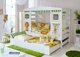 Ticaa Hausbett mit Bettkasten "Safari" Kiefer Weiß – Bild 5